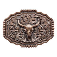 Bull Heads Western Belt Buckle Animal Steer Head Cowboy Belt Buckle for Women