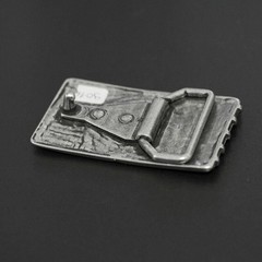 Decorative Sun Belt Buckle with Frame Stitch Design Antique Silver Modern Elegant