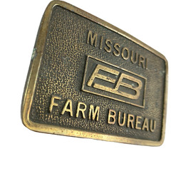 Vintage Missouri Farm Bureau Metal Belt Buckle Wyoming Studio Artworks