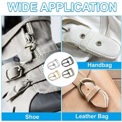 8Pcs 0.8&Prime; Single Prong Belt Buckle Roller Buckle Black/Silver/Light Gold/Brown