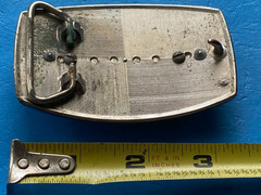 Vintage American Precious Stone Holder Belt Buckle