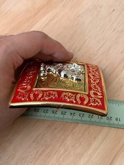 Western Buckle Gold Silver Red Horse Rider Cowboy Fit 2 » Hebilla Vaquero