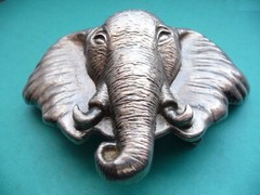 Beautiful Voluminous Men&rsquo;s Belt Buckle Elephant
