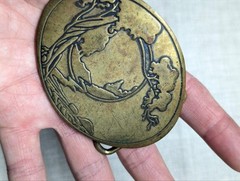 1970s vintage TREE OF LIFE belt buckle SOLID BRASS hippie boho WESTERN cowboy