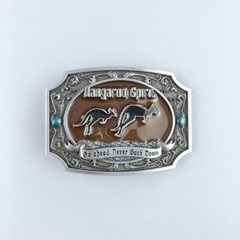 Vintage Australia Kangaroo Western Wildlife Belt Buckle Boucle de Ceinture