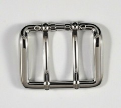 New 1 1/2&Prime; (38mm) double pin buckle(#T16) nickel color finish durable US stock