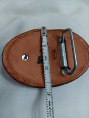 Vintage Nocona Leather Belt Buckle Pointer Hunting Dog Brown
