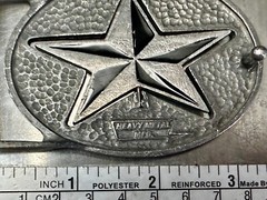 Moving Reversible Star (Red or Black) Belt Buckle by Heavy Metal Manufacturing