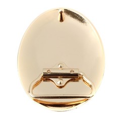 Western Belt Buckle Black Faux Oval Marble Stone Gold Floral Accents Enamel