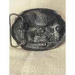 C&J 1986 Holstein Dairy Cow & Barn Farm Scene Belt Buckle