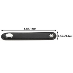 2Pcs Reusable Universal Accordion Bellows Buckle Strap Black for Instruments