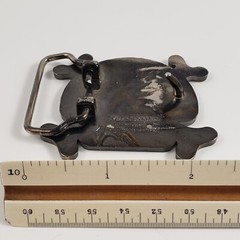 Super Mario Brothers Evil Toad Mushroom Buckle Black White Skull Nintendo 2005