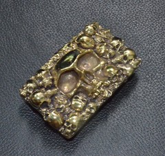 Handmade, Solid Brass Casting Human Skull Square Belt Buckle Punk Personal Gift