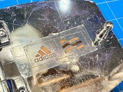 Adidas Silver Colored Striped Golf Sports Trophy Style Vintage Belt Buckle