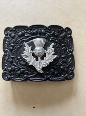 Kilt Belt Buckle Celtic Jet Black