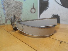 Alpaca Mexico 3-Piece Buckle Set w/ Justin Ivory Leather Belt Size 30