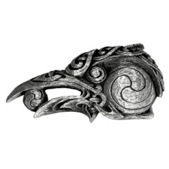 Pewter Celtic Knot Raven Belt Buckle – Dryad Design Crow Bird – Made in the USA