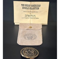 Heritage Mint Missouri 1821 State Seal Belt Buckle Solid Bronze Vintage American