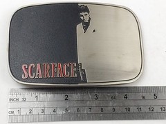 SCARFACE Metal Belt Buckle 4.5&Prime; x 3&Prime; Fits Belt Widths up to 1.5&Prime; – NEW!
