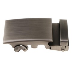 Men Ratchet Alloy Belt Buckle Replacement, Rectangular Automatic Slide Buckle