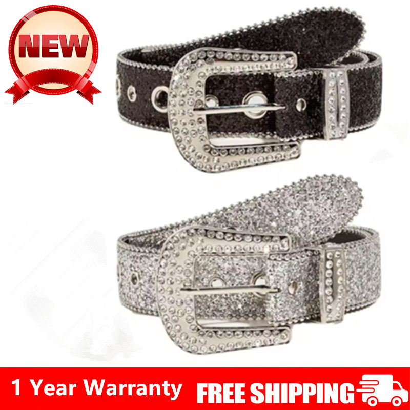 Cowgirl Cowboy Crystal Diamond Studded Belts Rhinestone Belt Western Women Men