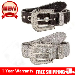 Cowgirl Cowboy Crystal Diamond Studded Belts Rhinestone Belt Western Women Men