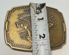 Eagle Belt Buckle E Pluribus Unum Patriotic Vintage Americana Brass Tone