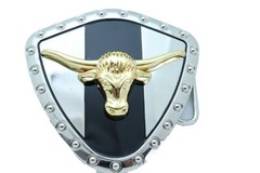 Men Silver Metal Western Belt Buckle Texas Lone Horn Cow Bull Country Collection