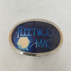 Vintage 1977 Fleetwood Mac Belt Buckle Pacifica Mfg Rumours Rock Band Blue Oval