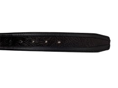Genuine Leather Shark Skin Print Western Belt with Removable Buckle – Brown
