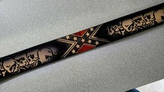 VINTAGE SCULL HIP HOP METAL RHINESTONES BUCKLE & Genuine Leather SCULL Belt