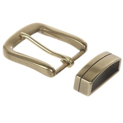 1 1/2&Prime; (38 mm) Nickel Free Single Prong Square Belt Buckle Set