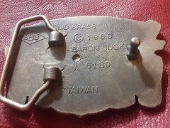vintage baron Harley Davidson Belt Buckle Solid Brass Eagle Wings