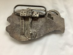 Unique Brain Grenade Belt Buckle By Mobtown Silver Tone Cobra Dice