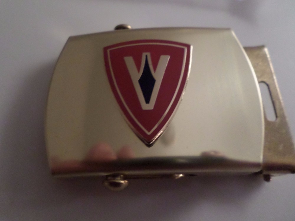 U.S MILITARY 5th MARINE CORPS SOLID BRASS BELT BUCKLE MADE IN THE U.S.A