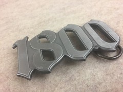 1800 Tequila Liquor Silver Tone Belt Buckle Has damage Alcohol Advertising