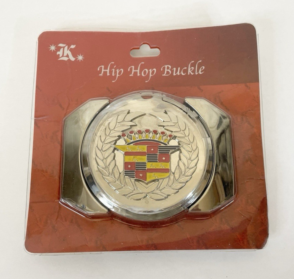 Men&rsquo;s NEW CADILLAC Symbol Belt Buckle Only Vintage 70&rsquo;s Metal Silver Heavy