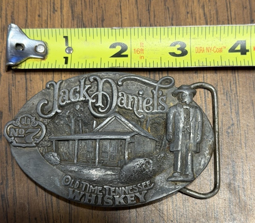 JACK DANIELS OLD TIME TENNESSEE WHISKEY Belt Buckle Old No. 7 1989 Distillery