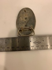 Vintage Flying Duck Oval Belt Buckle Chrome Plated