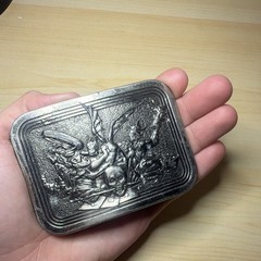 Grateful Dead Silver Tone Skull & Wings Plate Belt Buckle 2 in Fit MPN 700