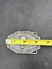 SKULL FANTASY ART PEWTER BELT BUCKLE