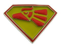 Hecho en Mexico Belt Buckle Mexican Superman Style Red Yellow Original Color New