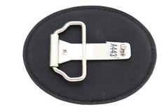 Men Women Fashion Western Black Fabric Oval Belt Buckle Silver Metal Bling Cross