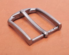 40mm Men Silver Quality Classic DIY Leathercraft Heel Bar Prong Pin Belt Buckle