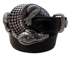 AB STEEL BY AL BERES 1&Prime; ALLIGATOR 3 PIECE BUCKLE SET ONLY #ST118 « BUCKLES ONLY! »