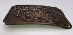 International Auto Wagon Limited Edition Belt Buckle Bergamot Brass Works 1974