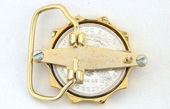 1921 Morgan Silver Dollar Goldplated Belt Buckle EPBB48-121222