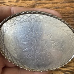 Vintage 70’s Silver-Tone Scalloped Sunburst Belt Buckle Western Geometric Design