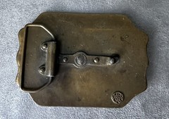 Vintage America&rsquo;s Heroe&rsquo;s Fire Dept, Boston; Brass Belt Buckle (3 3/4&Prime; X 2 3/4&Prime;)