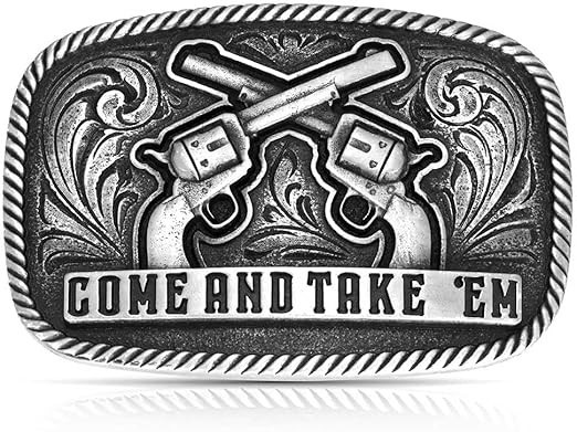 Montana Silversmiths Belt Buckle Adult Frontier Spirit Silver A1065S